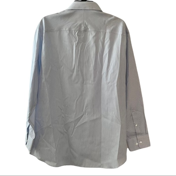 nwt Calvin Klein Button down Dress Shirt in Blue & White Stripes Size 16.5 - Picture 2 of 7